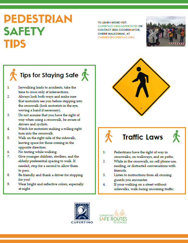 pedestrian tip sheet