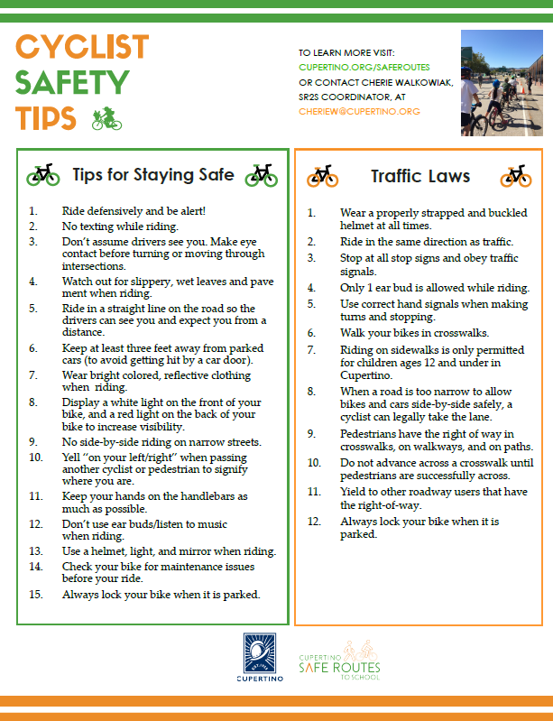 cyclist tip sheet