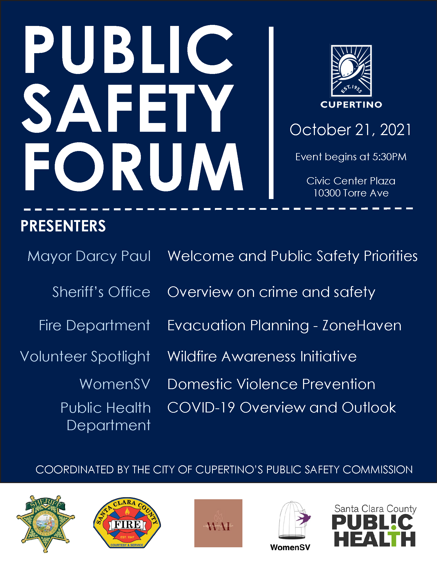 Public Safety Forum 2021 Flier