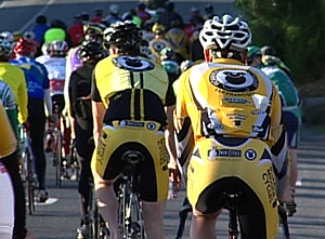 Bikers on Cupertino Street